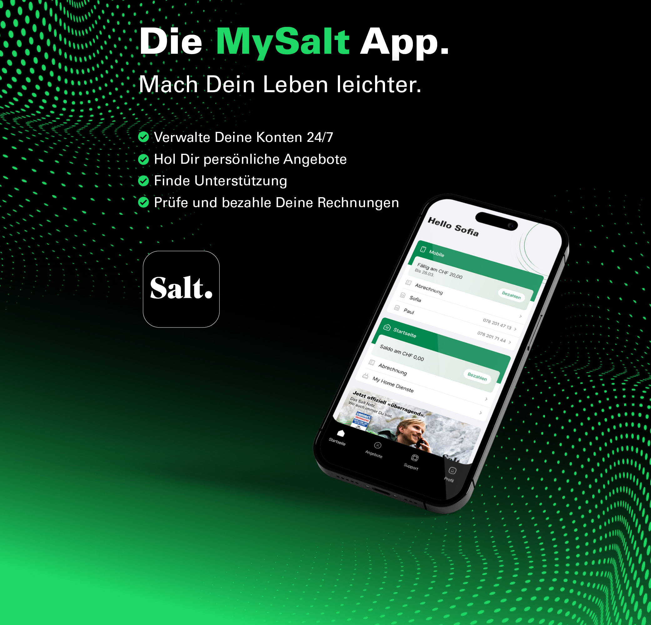 Salt Support für Mobile Services: Hilfe nötig? | Salt