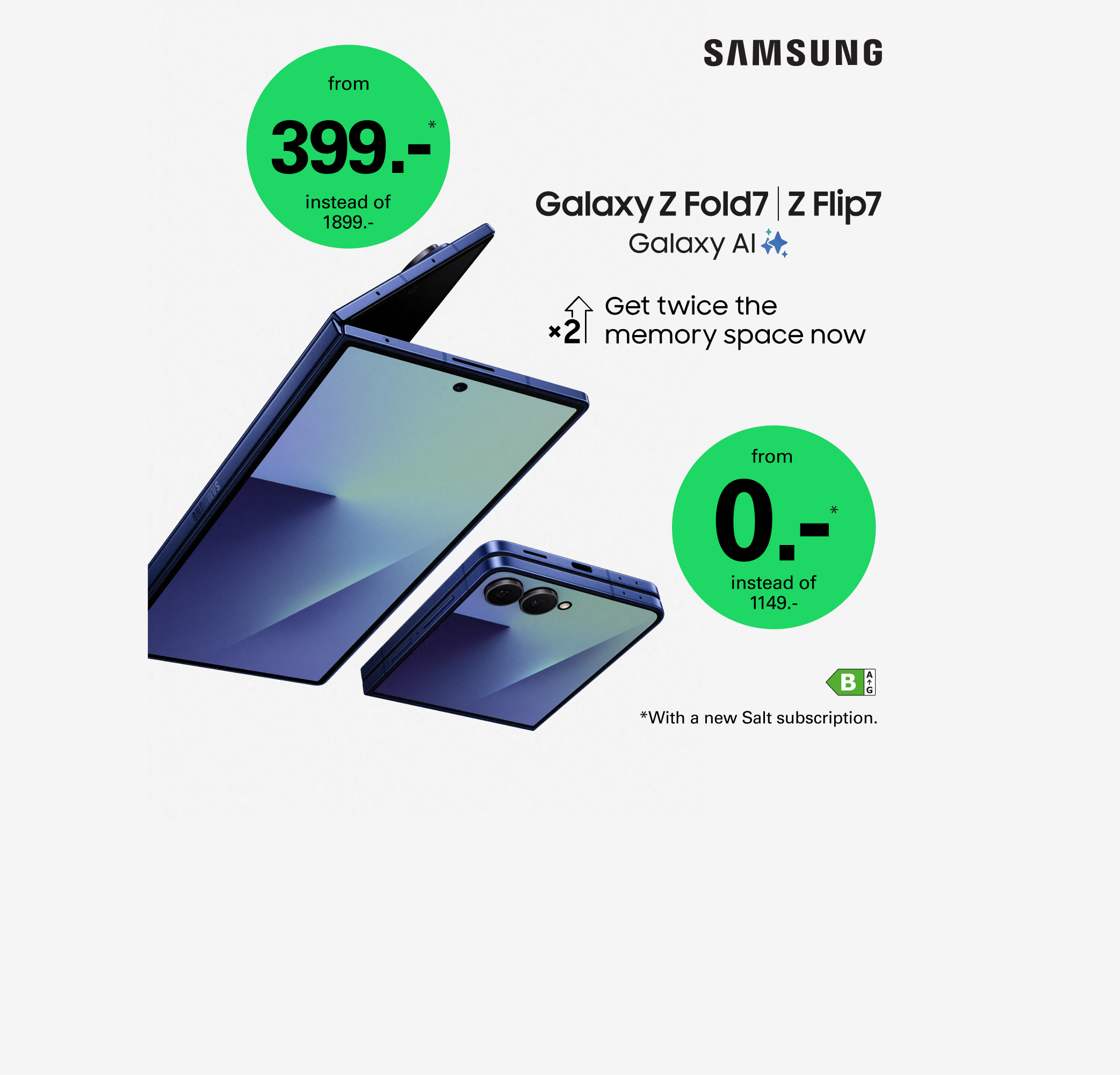 Discover our smartphones with mobile subscription- Order Online | Salt