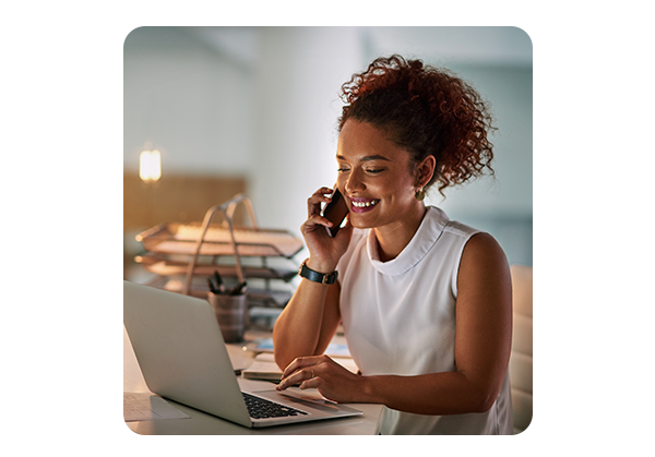 Woman entrepreneur on the phone